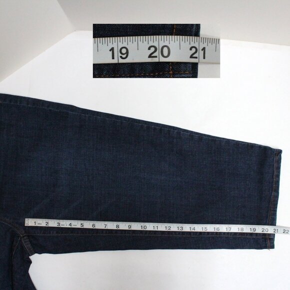 Time and Tru XL 16-18 Dark Wash Pull On Denim Blue Jean Capri Pants - Picture 6 of 8